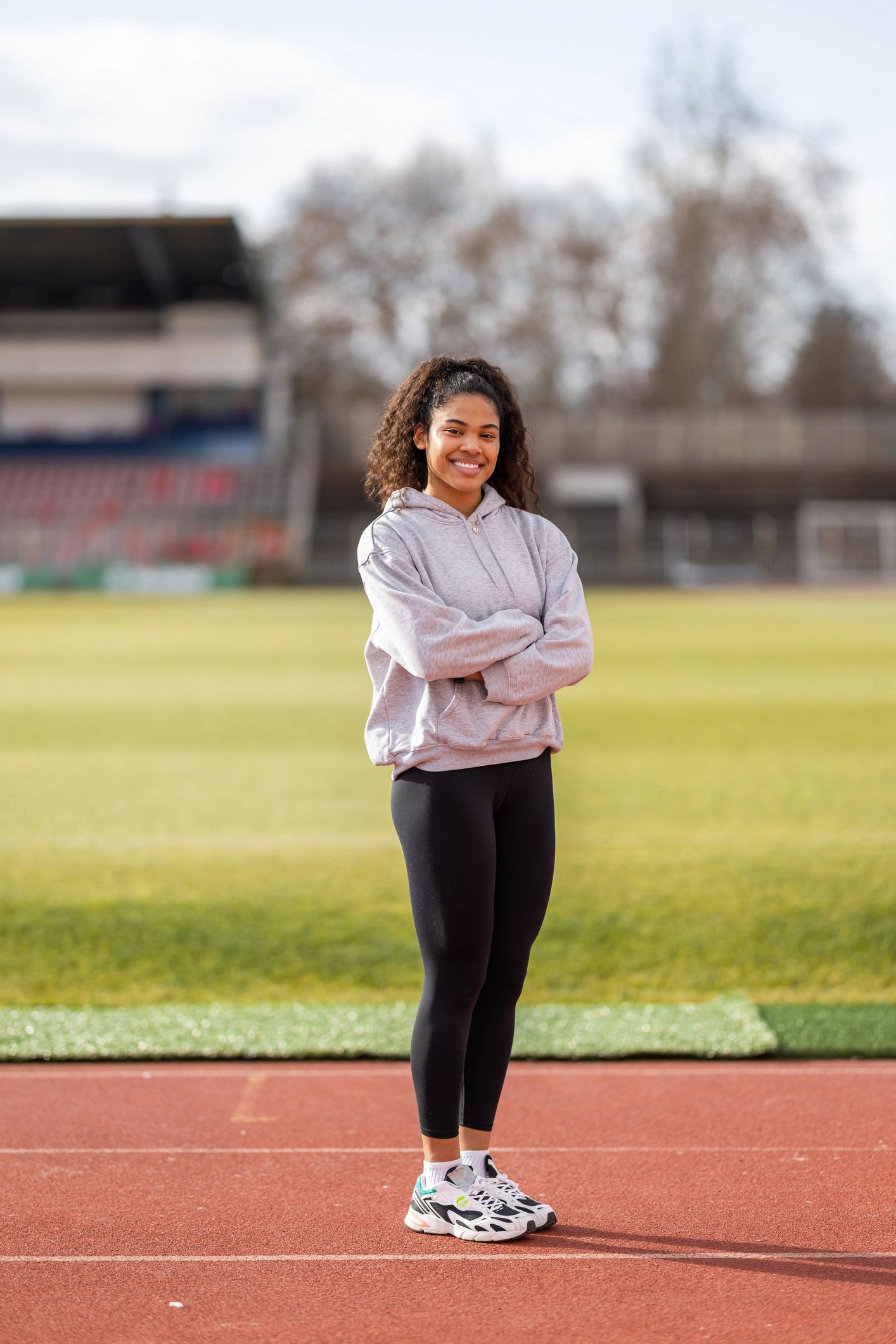 Athlete portrait on sports court