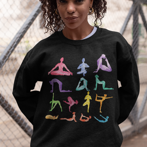 Yoga Theme Crewneck Sweatshirt - Image 5